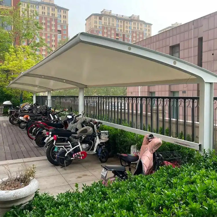 肃宁县膜结构电动车棚